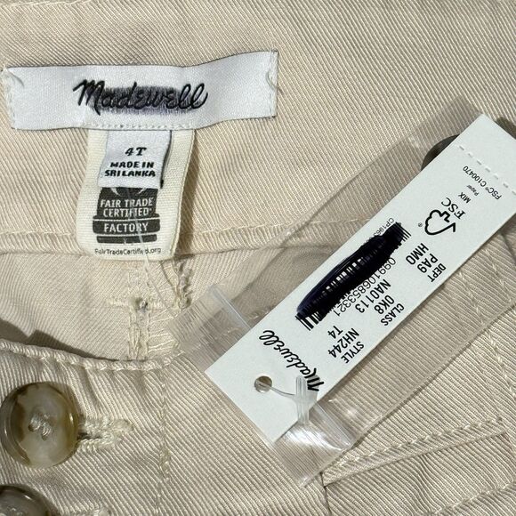 Madewell The Harlow Wide-Leg Trouser Pants in Beige Size 4T - Picture 9 of 12